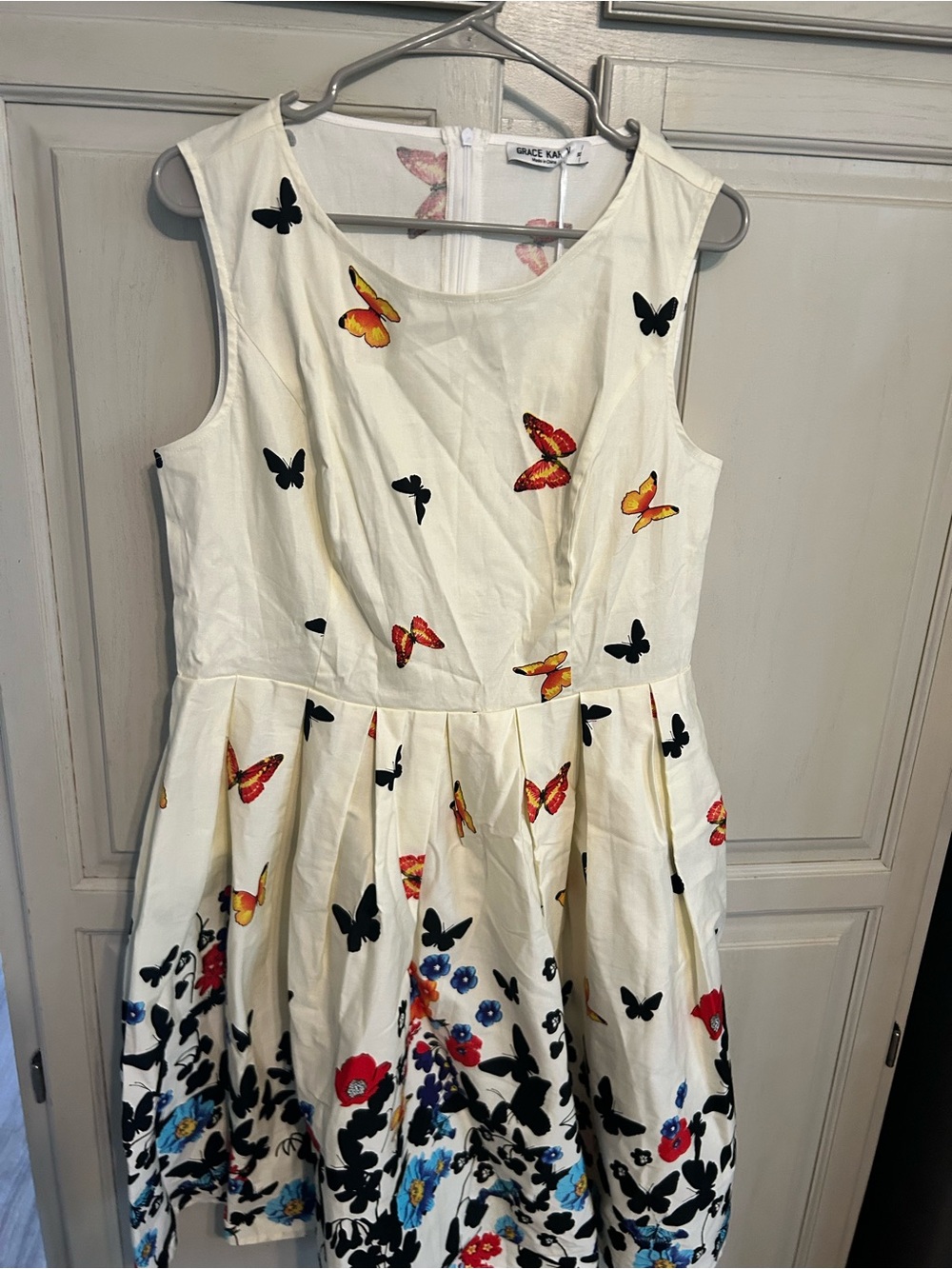 Grace Karin butterfly spring dress size XL. BNWT